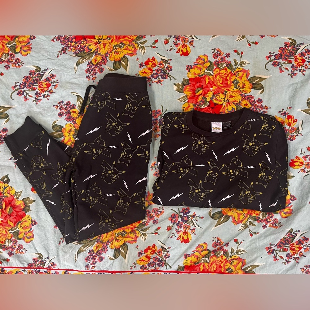 5 KIDS ITEMS FOR $20 
Pokemon Black Pajama Set with Pikachu and Lightning